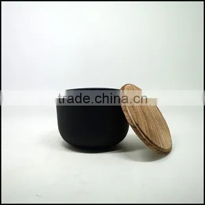 20oz Large Sprayed Colored Candle Jars Matte Black Glass Candle Holder thumbnail-3