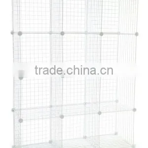 Mini Grid Clothes Organizer, 3-Foot by 4-Foot, White thumbnail-2