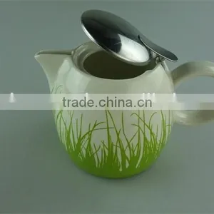 Stock Ceramic Round Water Bottle,glazed Stainless Steel Lid Water Pot,teapot thumbnail-3