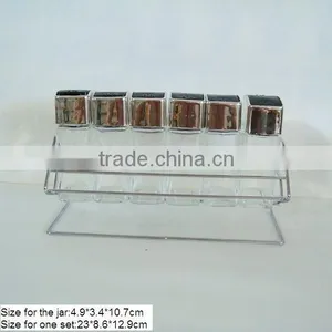 150ml Clear Glass Spice Jar With Plastic Rack thumbnail-5
