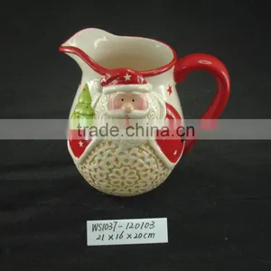 Promotion Gift Ceramic Christmas Milk Pot thumbnail-1