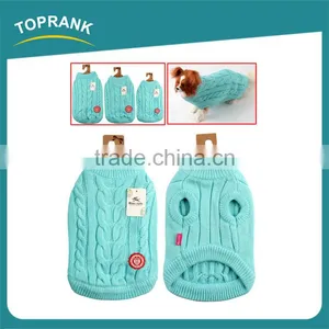 Winter Warm Blank Pattern Hand Knitted Blue Dog Sweater Clothes thumbnail-1