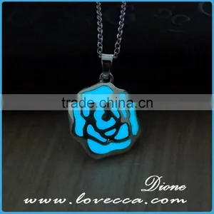 Dark Luminous Necklaces Silver Color Chain Pendant Lighting thumbnail-1
