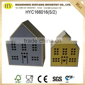 Cheap Custom Decorative House Shape Wooden Box Wholesale thumbnail-1