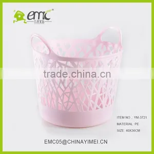 Hotsale Round Large New PE Plastic Laundry Basket With Handle thumbnail-3