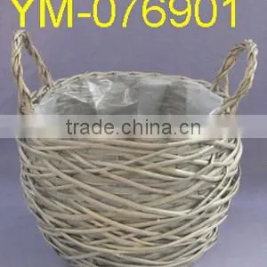 Football Shape Willow Flowerpot Planter thumbnail-1