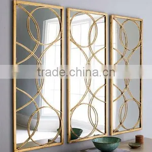 Modern PU Antique Gold Decorative Wall Mirror GY-009P-04 thumbnail-1