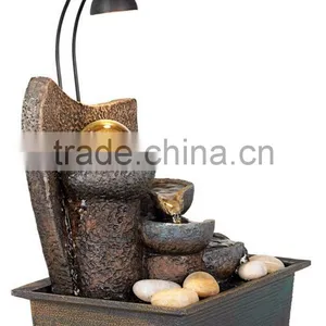 Faux Stone Table Fountain With Crystal Accent thumbnail-4