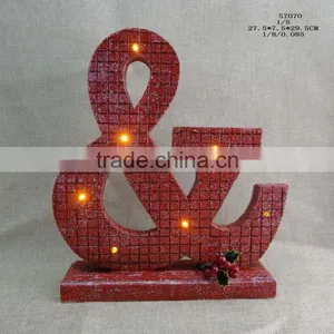 Resin Chritsmas Decoration Led Letter Lights thumbnail-2