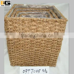 Square PE Rattan Baskets With Zinc Insert thumbnail-1