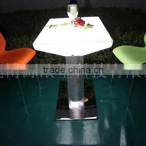Led Plastic Children Chair/colorful Led Bar Table/aluminium Stand Led Table thumbnail-1