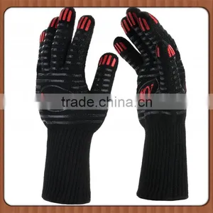 Factory Wholesale Five Fingers BBQ Grilling Gloves Kitchen Mitts Cooking Glove thumbnail-1