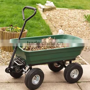 LARGE HEAVY DUTY GARDEN HOUSEHOLD 4 WHEEL UTILITY DUMP TRUCK WHEELBARROW TIPPER TC4253 thumbnail-2