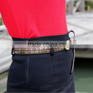 Wholesale New Style Women Lady Waist Belt PU Faux Leather Belt With Two Row Rivet thumbnail-3
