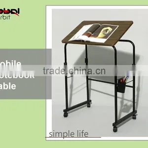 High Quality Office Laptop Table With Wheels, Mobile Computer Table Cart thumbnail-3