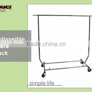New Product Collapsible Clothing Display Folding Garment Hanging Rack thumbnail-4