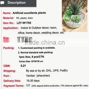 Artificial Succulents Artificial Mini Succulents Artificial Succulents Wholesale thumbnail-2