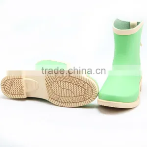Ankle Height Rubber Rain Boots Women thumbnail-5