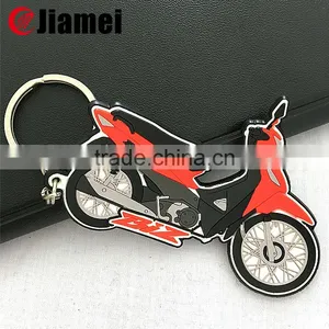 Professional Unique Design Soft Rubber Motorcycle Keyring Helmet thumbnail-1