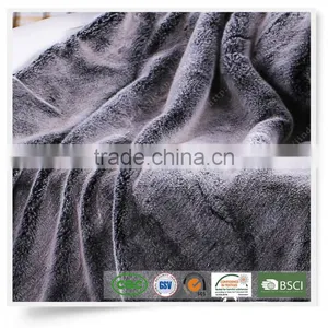 Heavy Weight Thick Warm 100% Polyester Rabbit Fur Blanket Tip Dye thumbnail-3