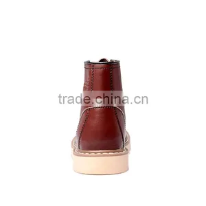 Autumn Men Leather High Top Casual Shoes Sample for Adults, Winter High Upper Worker Shoes Casual Brand From China thumbnail-6