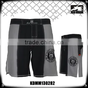 Chinese Manufacturer Free Design Black Embroidered Mma Shorts thumbnail-1