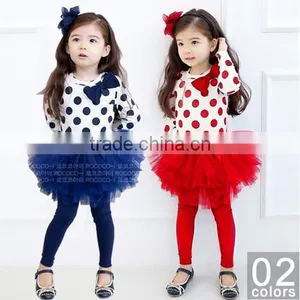 New Autumn Girls Clothing Sets Baby Girls Long Sleeve Polka Dots t Shirts+skirts-legging Baby Girls Outfits thumbnail-1