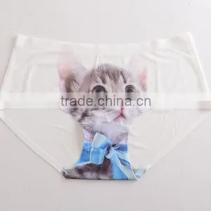 2017 Manufacturer Customized Your Own Brand Design Funny Cute 3D Print 95%Modal 5%Spandex Private Label Women Underwear thumbnail-4