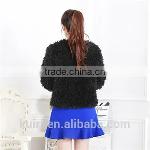 Women Winter Boy Friend Style Faux Fur Coats Fashion Plush Over Coat for Wholesale thumbnail-6
