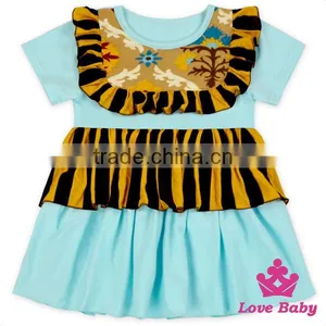 Solid Color Soft Cotton Beautiful Girl Casual Wear Smocking Short Sleeve Tops thumbnail-1