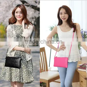 Korean Fashion Single Shoulder pu Leather Crocodile Lady Women's Shopping Hand Bag thumbnail-6