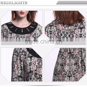 Brazilian Style With Pattern Printing Brazil Casual Dress,wholesale Long Sleeves Maxi Dresses thumbnail-6