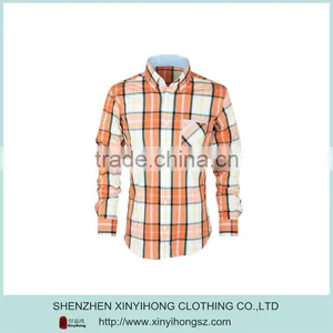 Bright Plaid Fashion Design Cotton Lycra Fitness Casual Men Shirts thumbnail-1