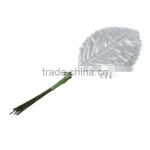 Terylene Artificial Leaf Flower Decoration Silver 11.0cm(4 3/8"), 1 Packet thumbnail-1