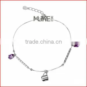 Cup 925 Silver Bracelet With Crystal M3010 thumbnail-1