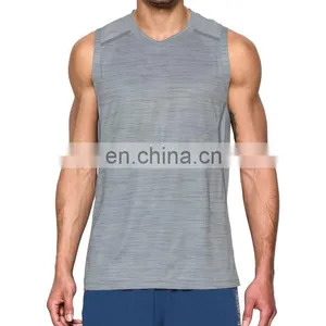 Factory New Screen Printing Custom Logo Muscle Mans Tank Top thumbnail-1