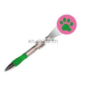 Light up Ball Point Pen-rubber Grip-projector-aluminum-multicolor-twist on thumbnail-1