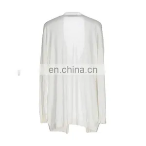 2017 Latest Design Lady Top as Long Sleeve Cardigans for Women Made of Wholesale Silk Fabric thumbnail-4