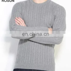 Best Design Long Sleeve t Shirt as Cotton Blended Fabric Knit Sweater Pullover Top of Unbranded Wholesale Mens Clothing thumbnail-3
