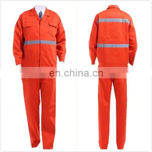 Wholesale Orange Color Labor Uniform / Workwear Uniforms Industrial Uniform of TC thumbnail-3