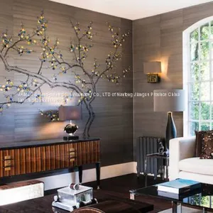 Embroidery Hand Painted Silk Wallpaper thumbnail-1