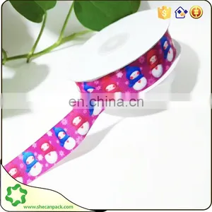 SHECAN 5/8 Christmas Tree Printed Ribbon thumbnail-1