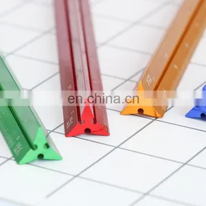 15cm Multicolor Aluminium Triangular Scale Ruler thumbnail-5
