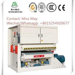 Two Heads Roll Feed Wide Belt Sander Machine thumbnail-1