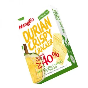 HALAL Certificate Durian Crackers Wholesale Biscuits 160g Durian Crackers Cream Biscuit thumbnail-1