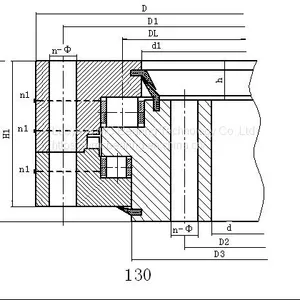 130.25.630 Crossed Roller Slewing Bearing Without Gear Teeth 764*496*148mm thumbnail-1
