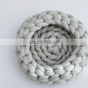 Cotton Tube Braid Yarn Hand Knitting Pet Blankets Machine Washable thumbnail-4