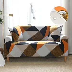 Water Repellent Geometric Printed Sofa Cover Stretch Couch Cover Sofa Slipcovers thumbnail-1