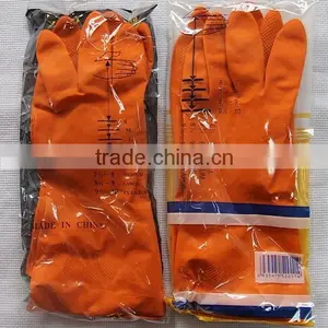 35cm, 40 Gram, Yellow Rubber Household Gloves thumbnail-2