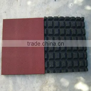 Resilient Recycled Rubber Tiles Used for Gym thumbnail-5